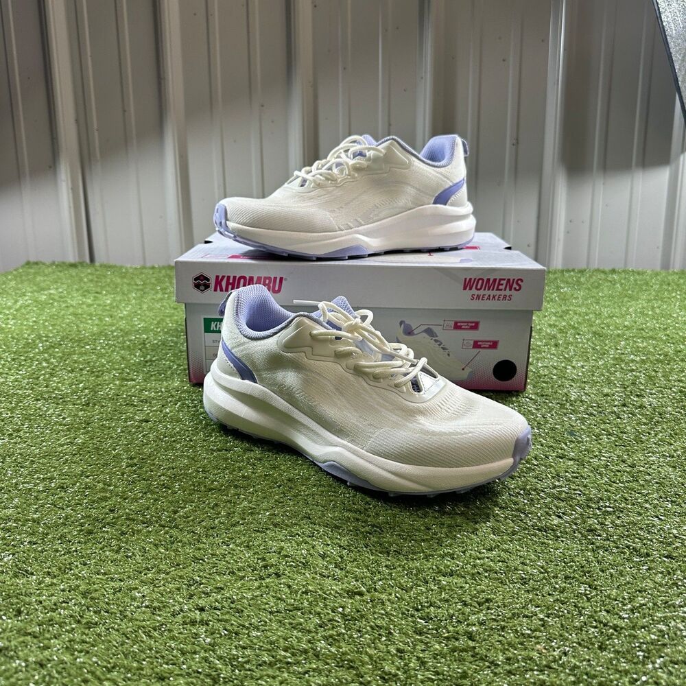 Khombu Patan Women's 7.5 Beige Lavender Memory Foam Sneakers NIB